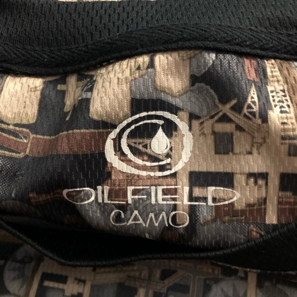 Oilfield Camo Men's Shirt Size Large - Picture 3 of 9